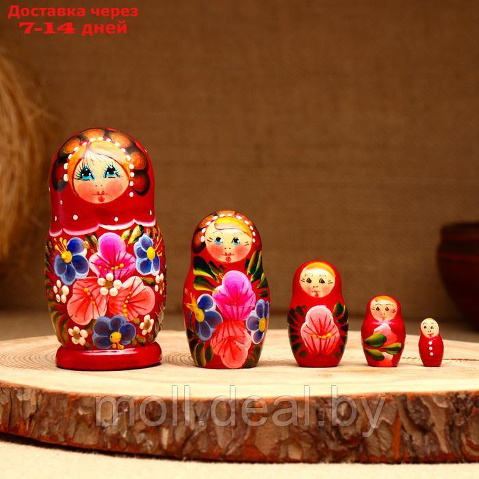 Матрёшка 5-кукольная "Наташа тюльпаны", 10-11 см - фото 1 - id-p227090533