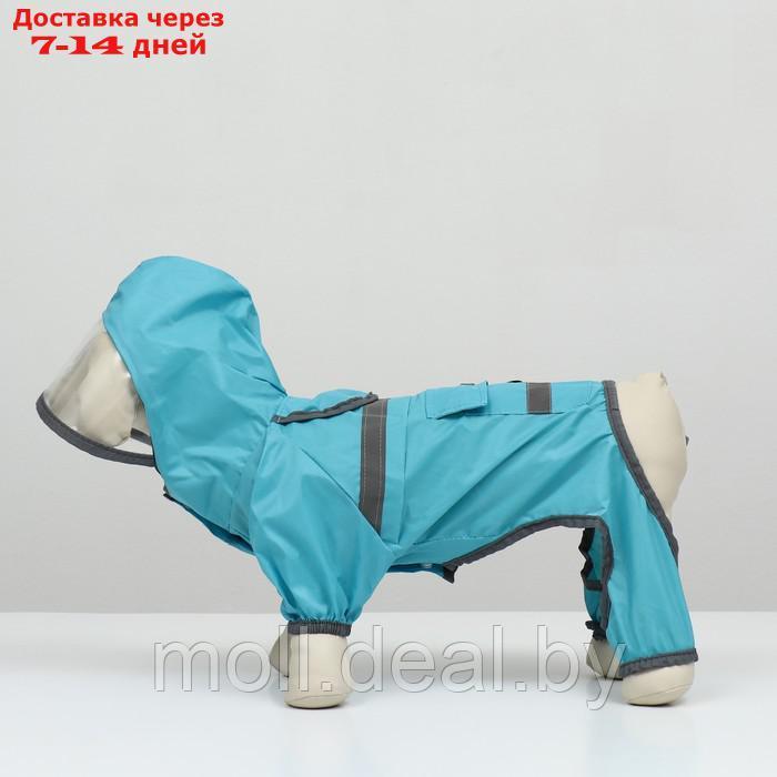 Комбинезон для собак, демисезонный с козырьком, размер ХL (ДС 40, Ог 58, ОШ 43 см), голубой 938121 - фото 6 - id-p227108183