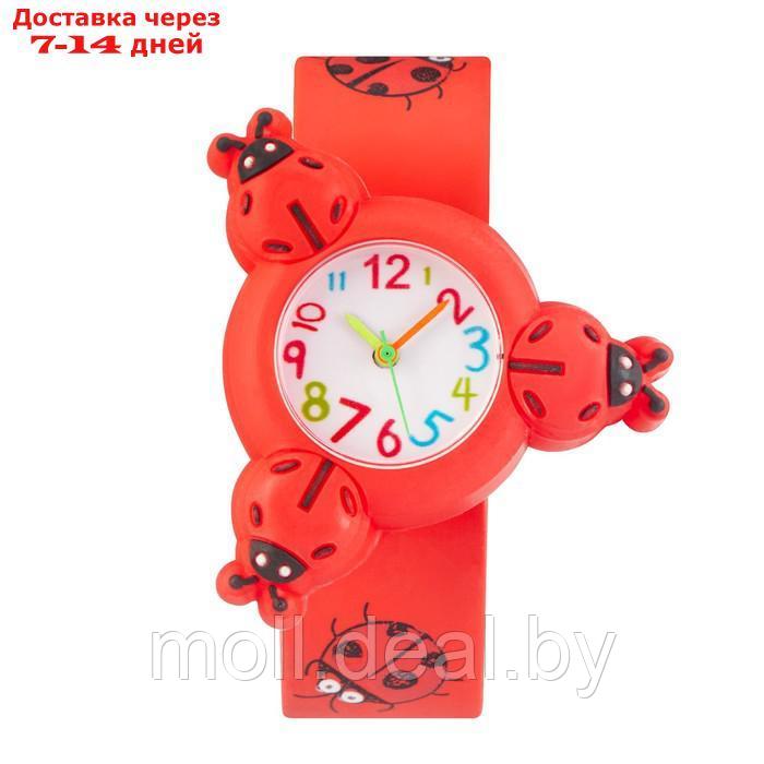 Часы наручные детские "Божьи коровки", со спинером, ремешок l-21.5 см - фото 1 - id-p227092531