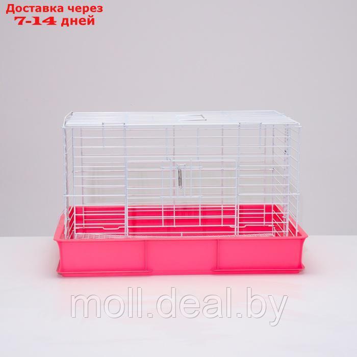 Клетка для кроликов RT-1, 62 х 42 х 39 см, розовая - фото 3 - id-p226888320