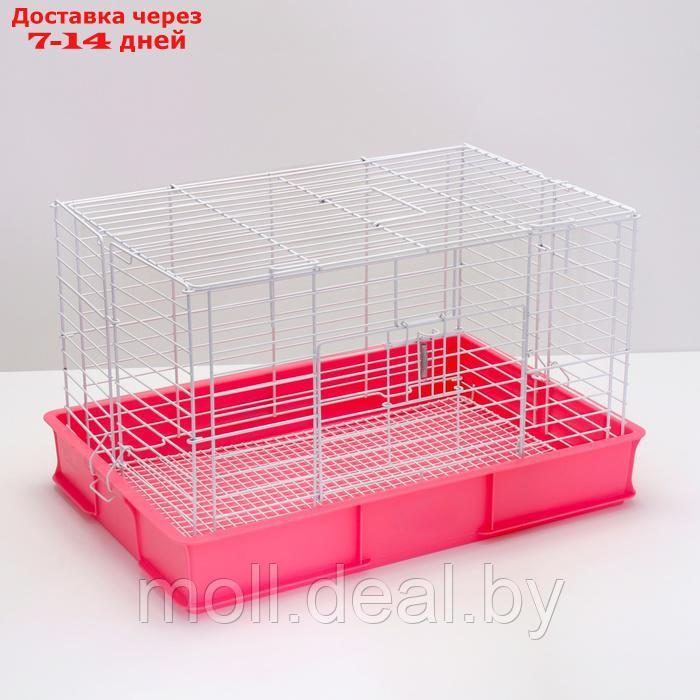 Клетка для кроликов RT-1, 62 х 42 х 39 см, розовая - фото 5 - id-p226888320