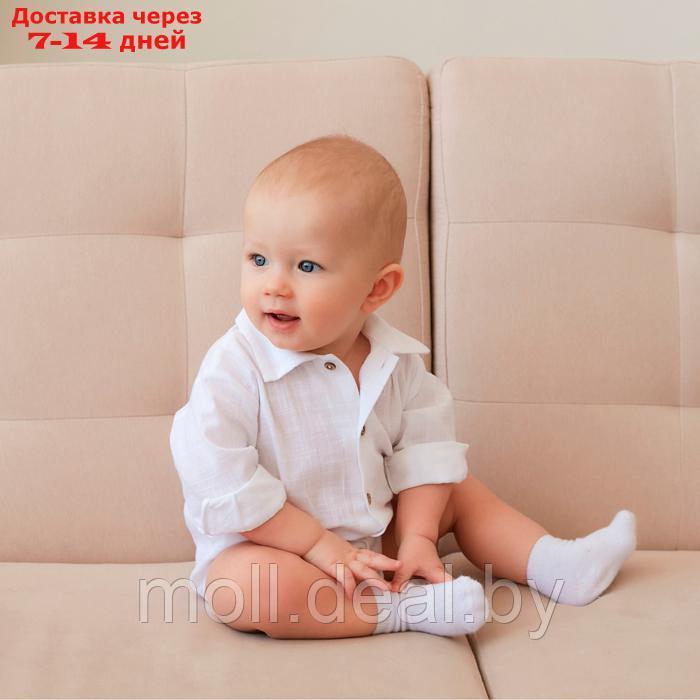 Боди-рубашка для мальчика MINAKU, цвет белый, рост 74-80 - фото 2 - id-p227087544