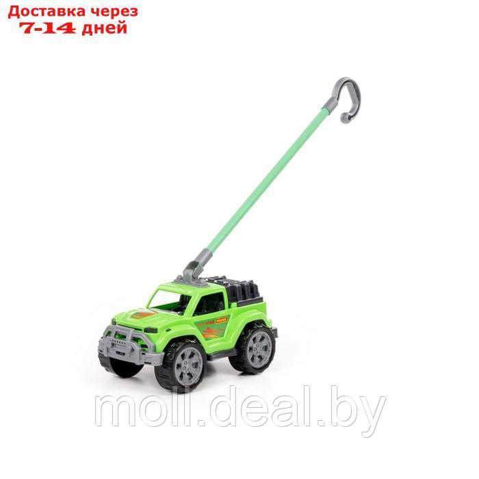 Автомобиль-каталка "Легионер", с ручкой, цвет зелёный - фото 1 - id-p227093554