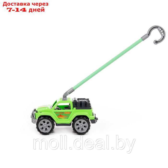 Автомобиль-каталка "Легионер", с ручкой, цвет зелёный - фото 2 - id-p227093554