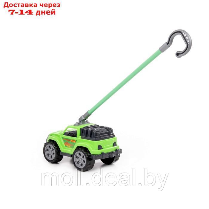Автомобиль-каталка "Легионер", с ручкой, цвет зелёный - фото 3 - id-p227093554