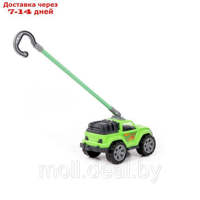 Автомобиль-каталка "Легионер", с ручкой, цвет зелёный - фото 4 - id-p227093554