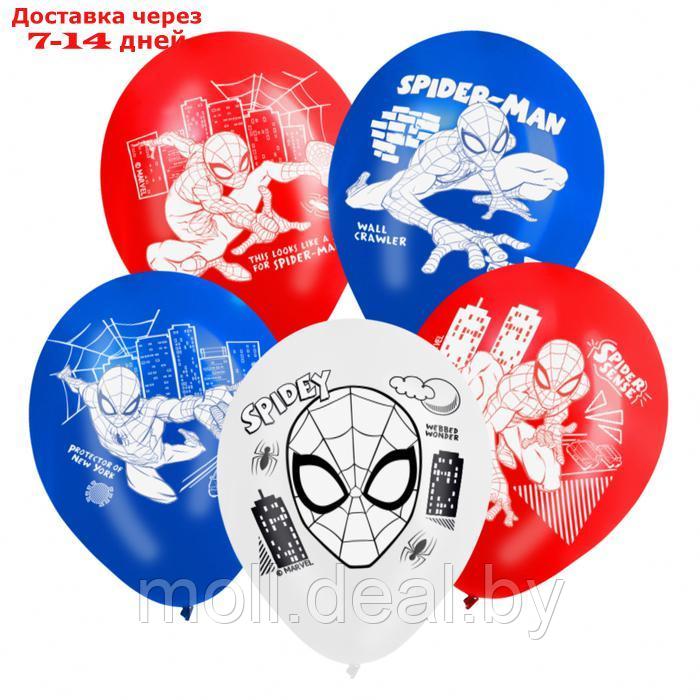 Воздушные шары "С Днём Рождения", 12 дюйм, латексные, 25 штук, Человек-паук - фото 1 - id-p227090538