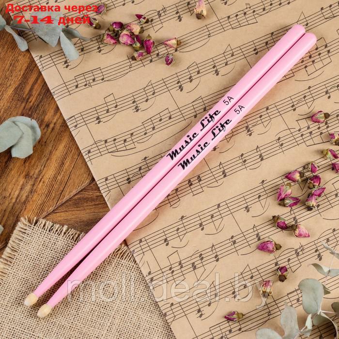 Барабанные палочки Music Life, 5А, клён, розовые - фото 1 - id-p227108193