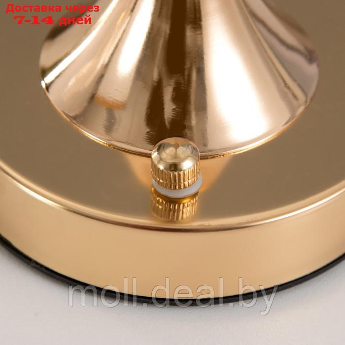Настольная лампа сенсорная "Бианка" LED 10Вт АКБ золото 15х15х33 см - фото 9 - id-p227077615