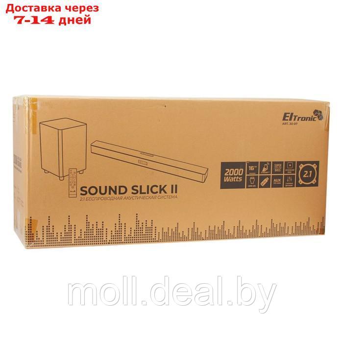Саундбар ELTRONIC SOUND SLICK 2 (30-07), беспр., 200 Вт,Optical, AUX, BT, USB, HDMI, черный - фото 6 - id-p227086559