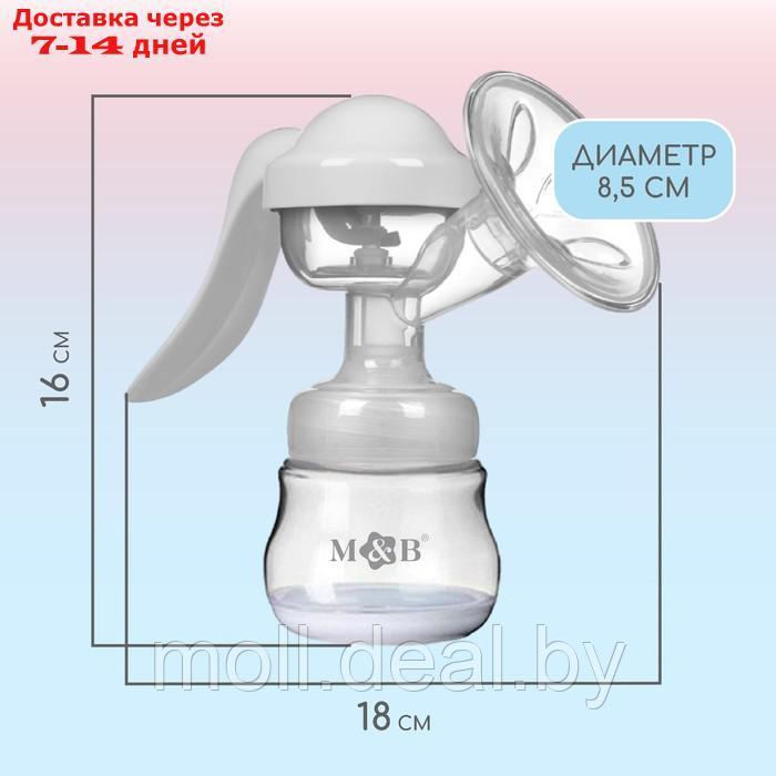 Молокоотсос ручной с бутылкой ШГ, 150мл, цвет белый - фото 6 - id-p227087553