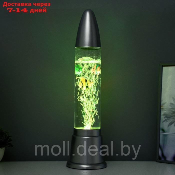 Светильник "Аквариум" LED RGB серебро 12x12x50 см - фото 4 - id-p227093563