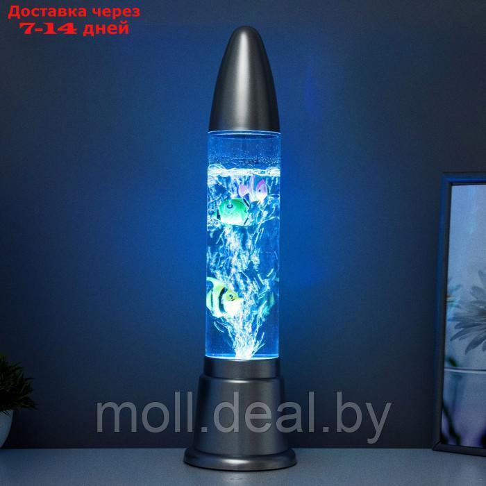 Светильник "Аквариум" LED RGB серебро 12x12x50 см - фото 7 - id-p227093563