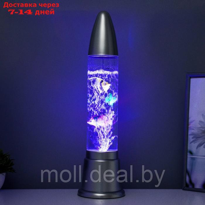 Светильник "Аквариум" LED RGB серебро 12x12x50 см - фото 8 - id-p227093563