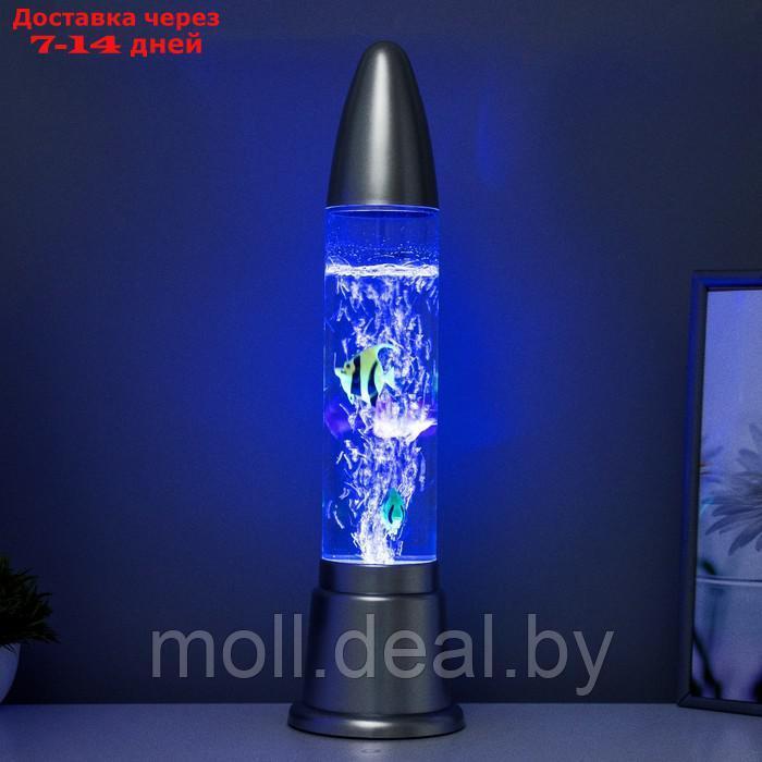 Светильник "Аквариум" LED RGB серебро 12x12x50 см - фото 9 - id-p227093563