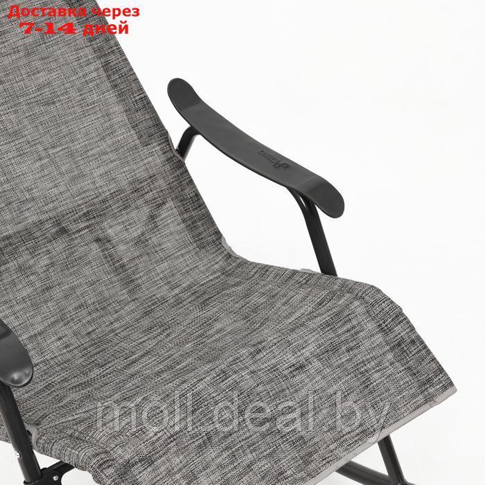 Кресло-качалка садовое "Нарочь", 110 х 62 х 94 см, каркас черный, сиденье серое - фото 3 - id-p227074653