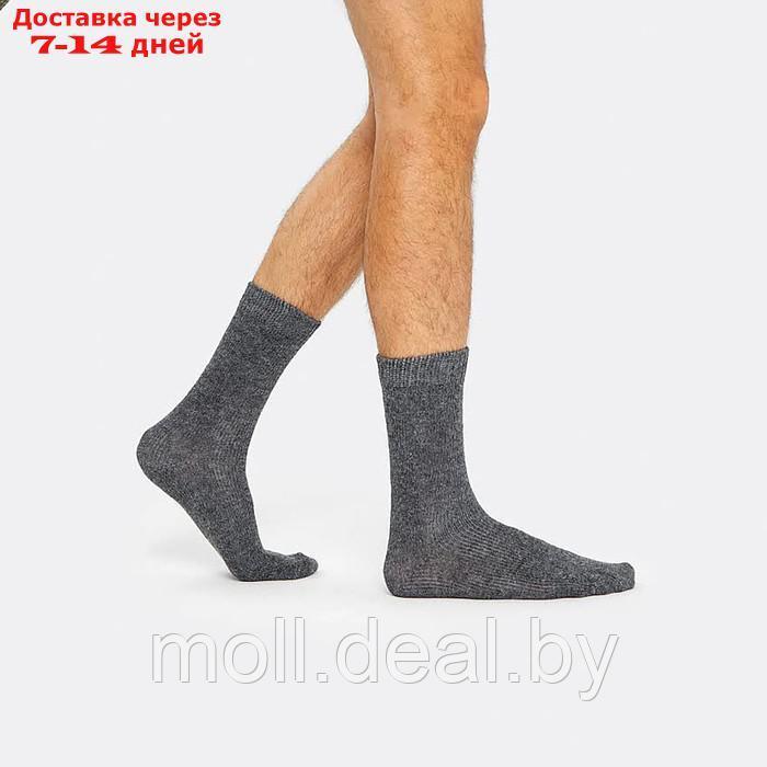Носки мужские шерстяные, цвет темно-серый меланж, размер 29-31 - фото 3 - id-p226885437