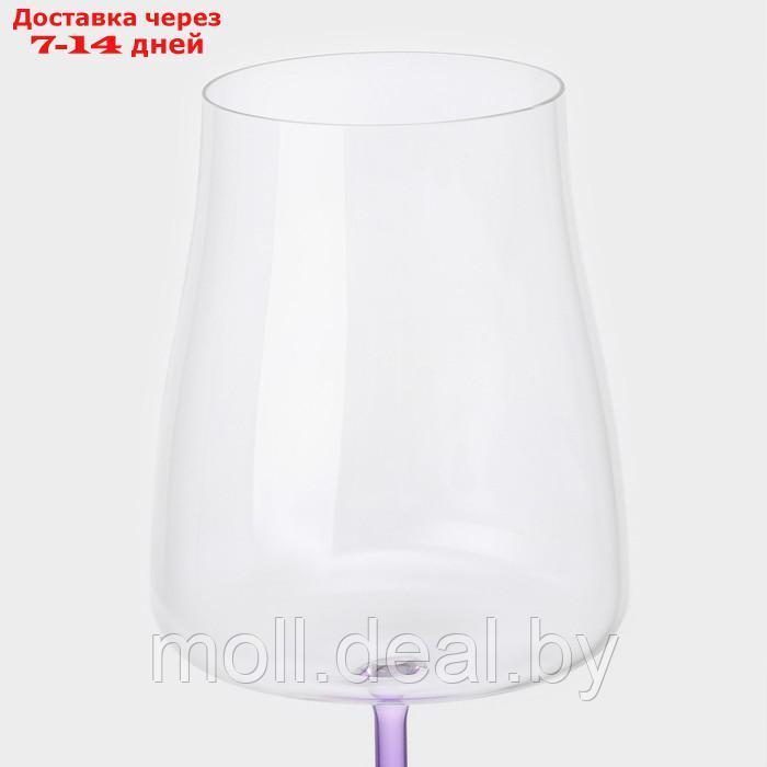 Набор стеклянных бокалов для вина RAINBOW FRESH, 600 мл, декор, 6 шт - фото 4 - id-p226884468