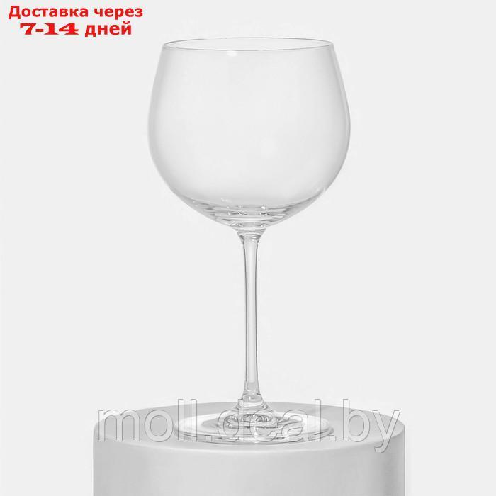 Набор стеклянных бокалов для вина "Пион", 350 мл, 6 шт - фото 2 - id-p226884470