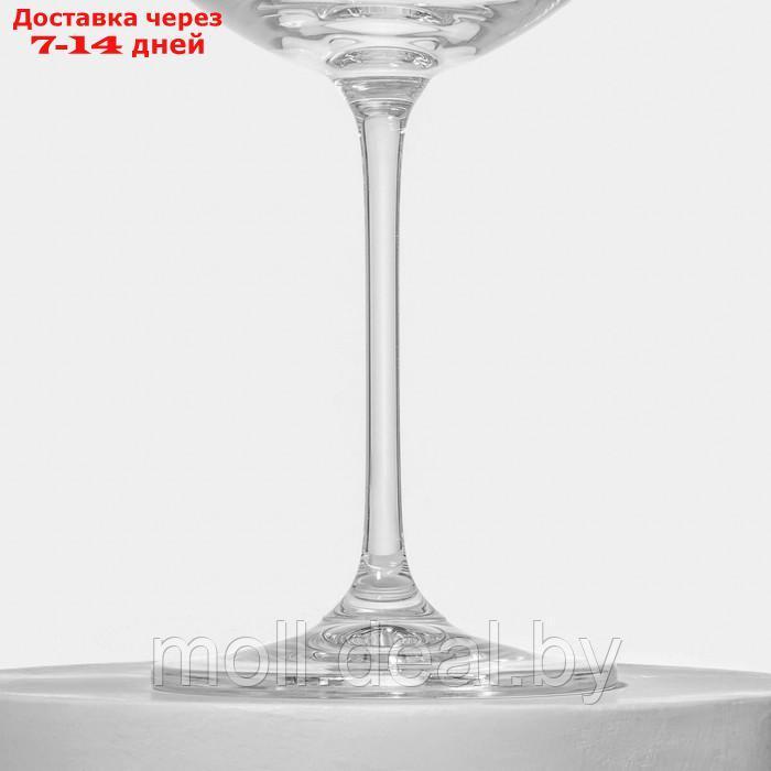 Набор стеклянных бокалов для вина "Пион", 350 мл, 6 шт - фото 3 - id-p226884470