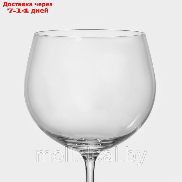 Набор стеклянных бокалов для вина "Пион", 350 мл, 6 шт - фото 4 - id-p226884470