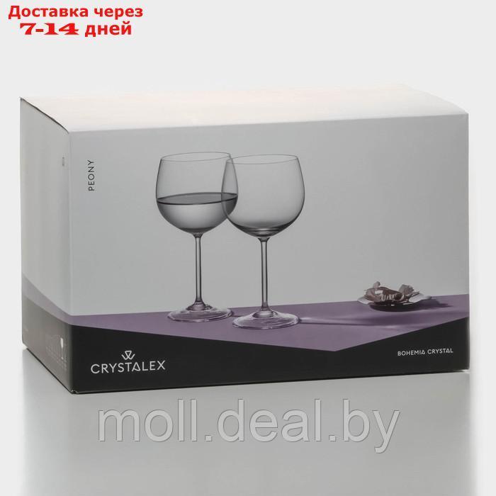 Набор стеклянных бокалов для вина "Пион", 350 мл, 6 шт - фото 8 - id-p226884470