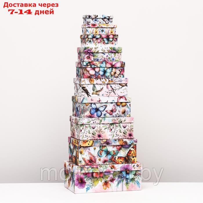 Набор коробок 10 в 1 "Птицы и бабочки" , 32,5 х 20 х 12,5 -12 х 7 х 4 см - фото 4 - id-p227075651