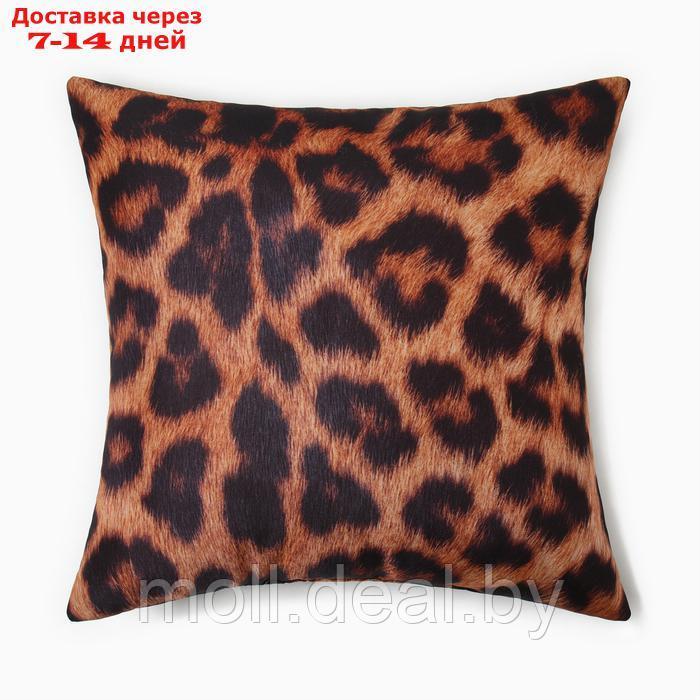 Подушка декоративная Этель "Леопард" 40х40 см, габардин, 100% п/э - фото 3 - id-p226889332