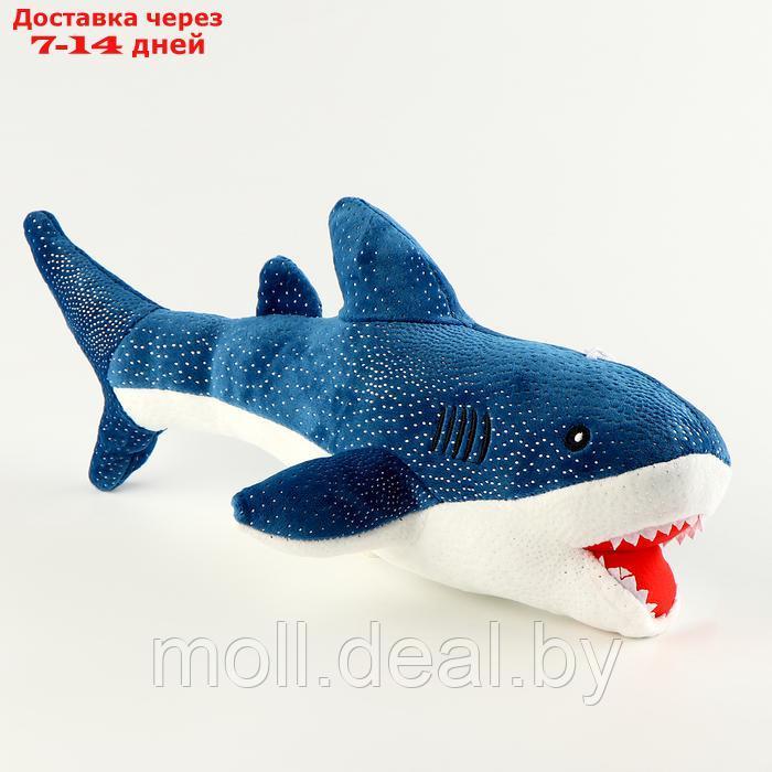 Мягкая игрушка "Акула", 35 см, цвет синий - фото 1 - id-p227091537