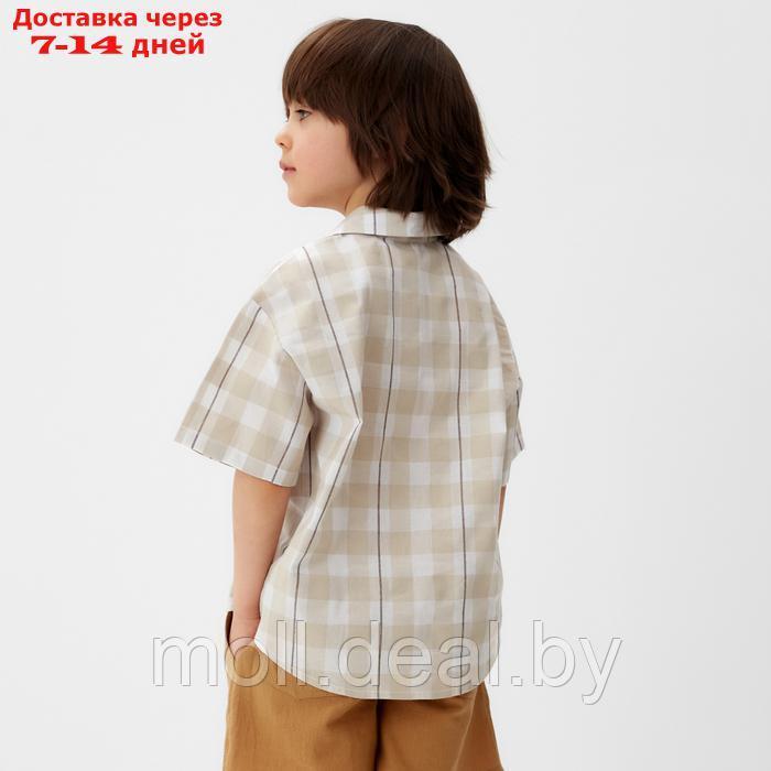 Рубашка для мальчика KAFTAN "Клетка", размер 30 (98-104) - фото 4 - id-p227085568