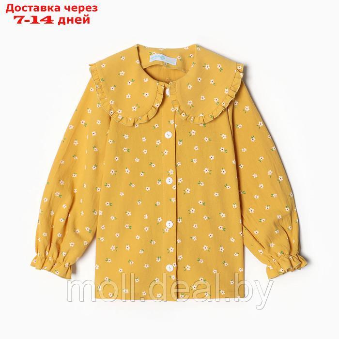 Рубашка детская с воротником KAFTAN, р.30 (98-104 см), желтый - фото 2 - id-p227085569