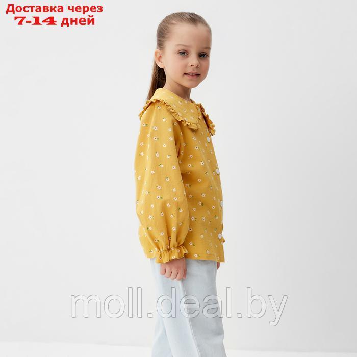 Рубашка детская с воротником KAFTAN, р.30 (98-104 см), желтый - фото 7 - id-p227085569