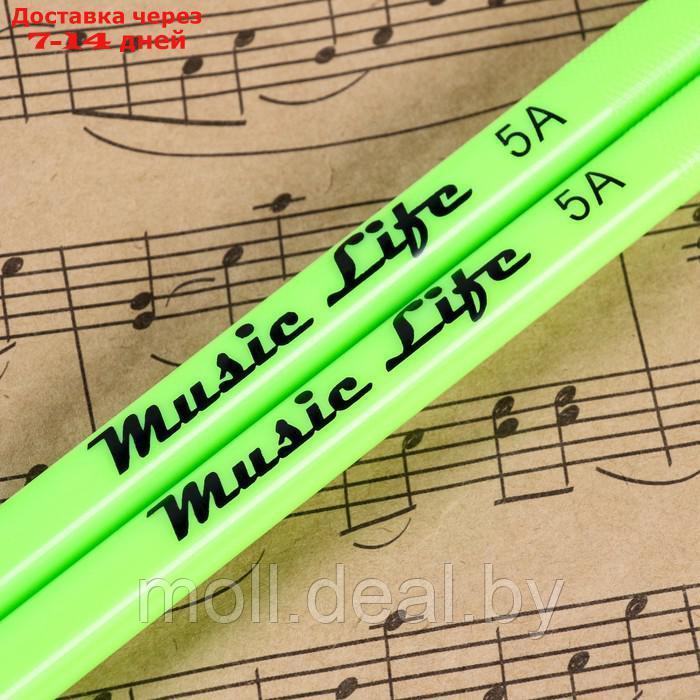 Барабанные палочки Music Life, 5A, нейлон, зеленые - фото 2 - id-p227108334