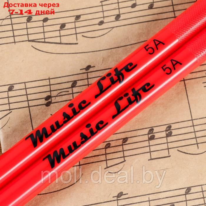 Барабанные палочки Music Life, 5A, нейлон, красные - фото 2 - id-p227108337