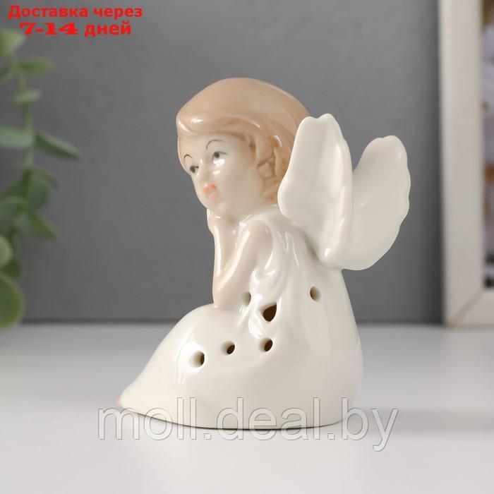 Сувенир керамика свет "Девочка-ангел сидит" 6х8х9 см - фото 3 - id-p227081605