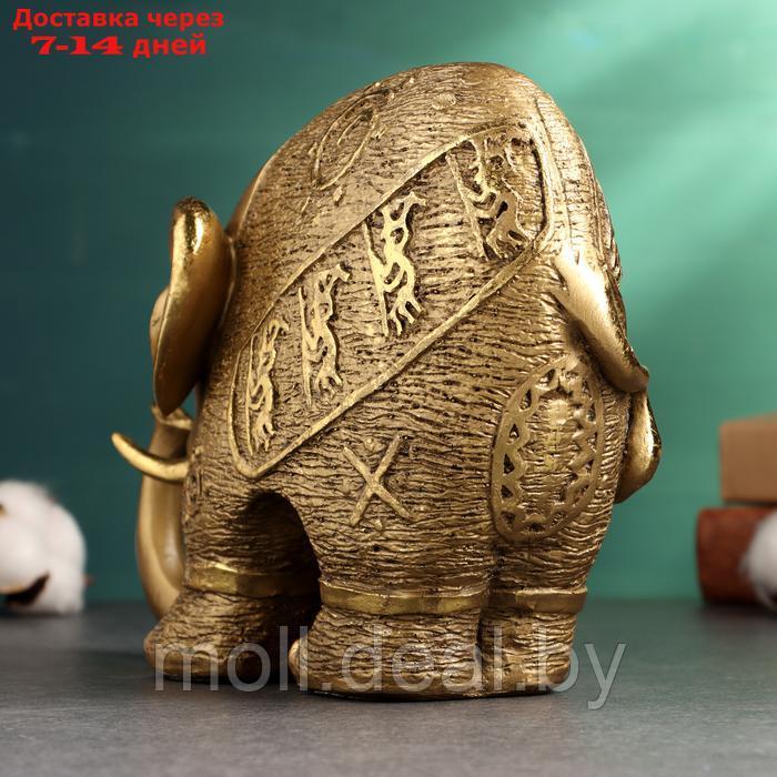 Фигура "Слон c символами" 18х25х11см, бронза - фото 3 - id-p227088563