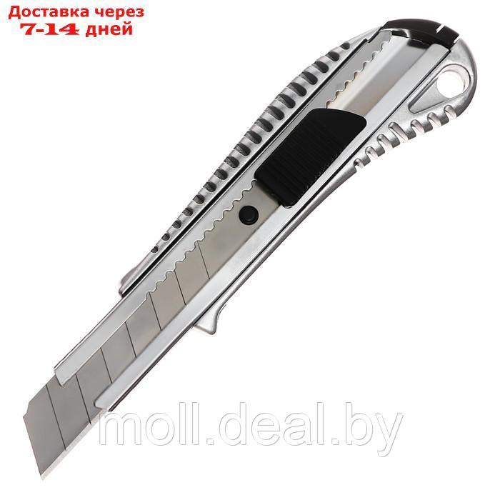Нож канцелярский 18мм, металлический, автофиксатор, Zinc-alloy, TOP - фото 5 - id-p227079621