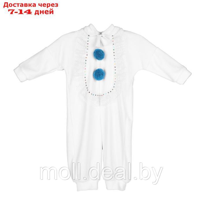 Карнавальный костюм для малышей "Зайчик с голубыми ушами", велюр, хлопок, рост 74-92 см - фото 5 - id-p227115942