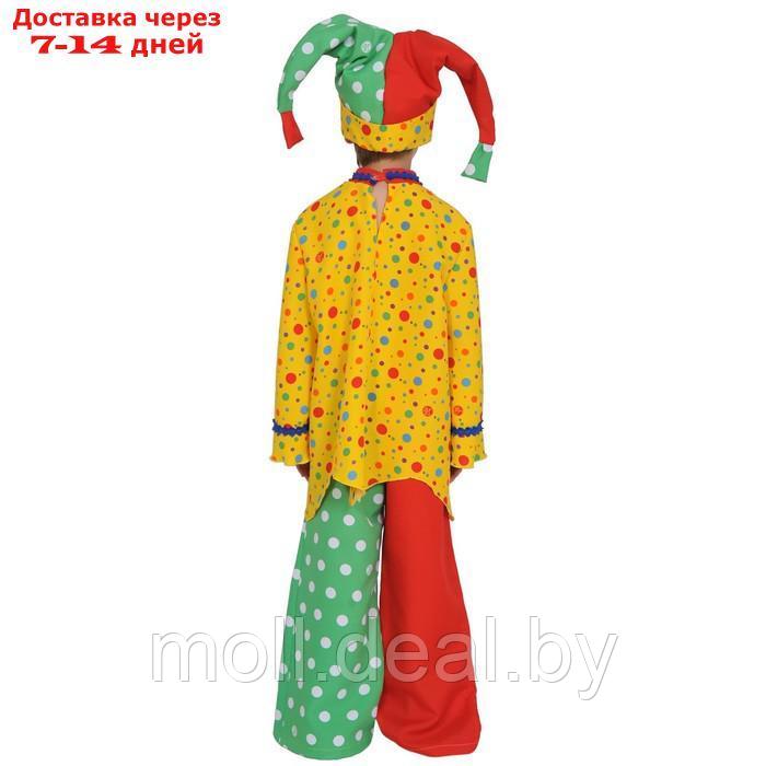 Карнавальный костюм "Скоморох", рубашка, брюки, колпак, рост 122-128 см - фото 3 - id-p227121436