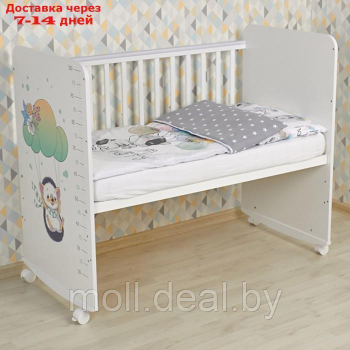 Кроватка детская Фея 702 Ежик на шаре, белый - фото 2 - id-p227085578