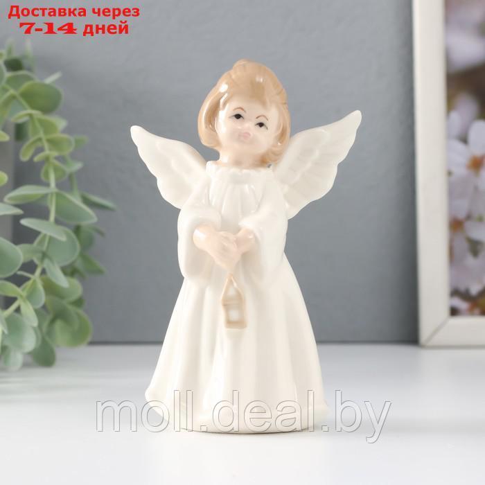 Сувенир керамика "Девочка-ангел с фонариком" 8,5х5,3х12,5 см - фото 1 - id-p227081610