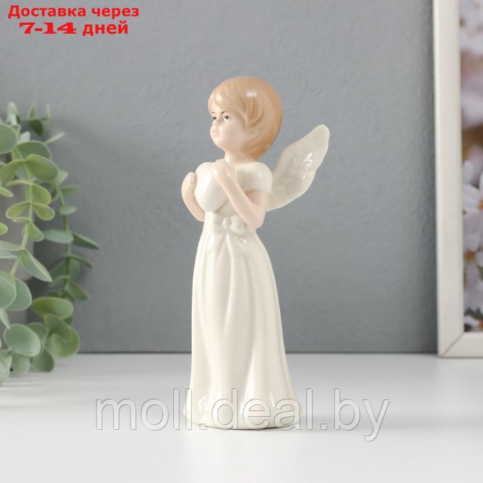 Сувенир керамика "Девочка-ангел в белом платье с сердцем в руках" 6,6х5х15,7 см - фото 2 - id-p227081611
