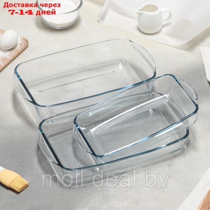 Набор прямоугольной посуды для запекания Borcam, 3 предмета: 1,3 л, 1,95 л, 2,75 л - фото 1 - id-p226884491