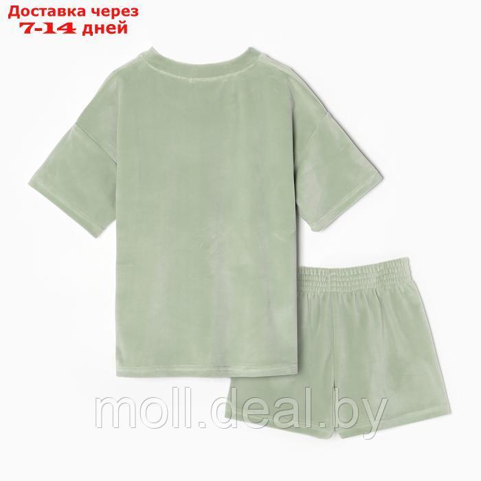 Костюм детский (футболка, шорты) KAFTAN Plushy р.30 (98-104), зеленый - фото 7 - id-p227084595