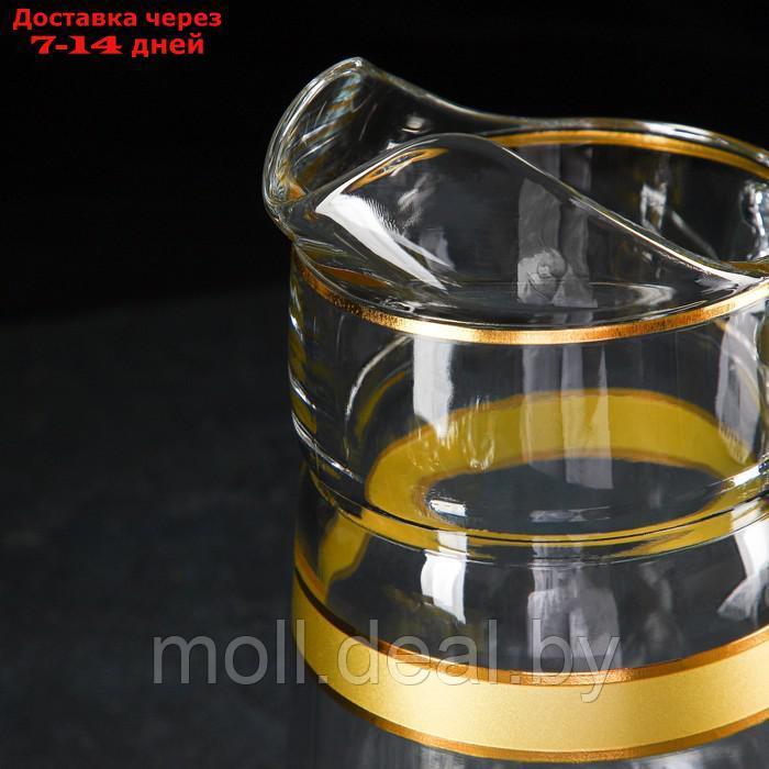 Набор питьевой с золотой каймой "Ампир", 7 предметов: кувшин 1,34 л, стаканы 250 мл, 6 шт - фото 3 - id-p227112532