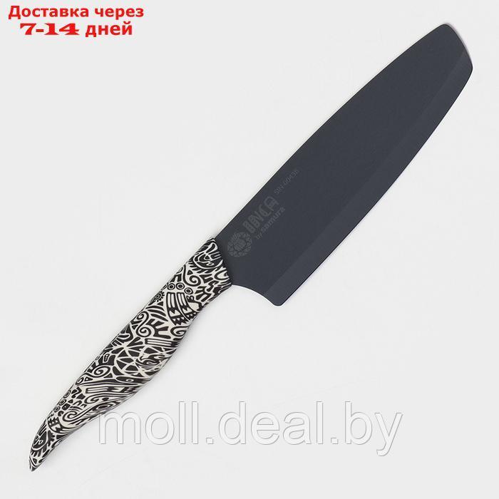 Нож кухонный Samura Inca, накири, лезвие 16,5 см, черная циркониевая керамика - фото 1 - id-p227076654