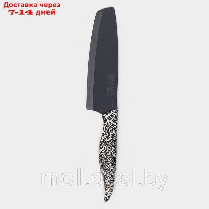 Нож кухонный Samura Inca, накири, лезвие 16,5 см, черная циркониевая керамика - фото 2 - id-p227076654