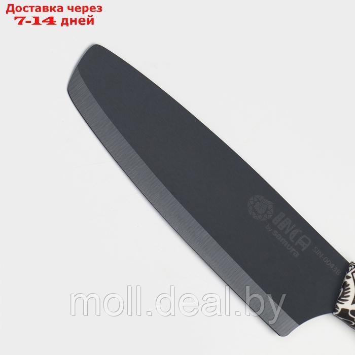 Нож кухонный Samura Inca, накири, лезвие 16,5 см, черная циркониевая керамика - фото 3 - id-p227076654