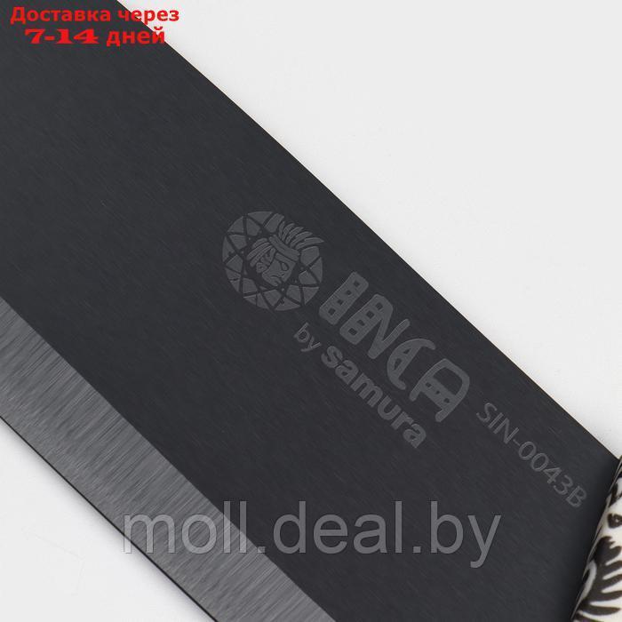 Нож кухонный Samura Inca, накири, лезвие 16,5 см, черная циркониевая керамика - фото 4 - id-p227076654