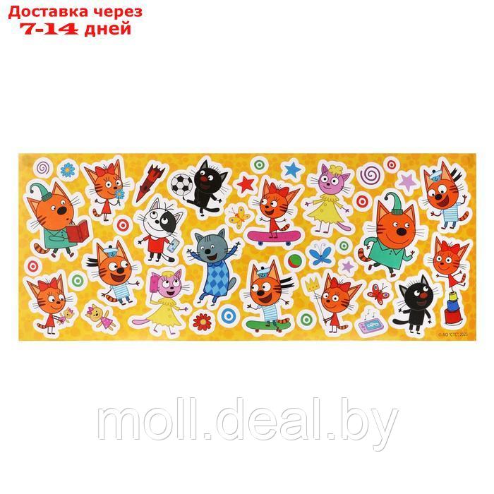 Набор для рисования 114 предметов в пластиковом тубусе, "Три Кота" (восковые карандаши 12 цветов + наклейки + - фото 5 - id-p227079632